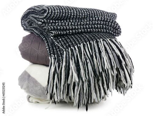 Stack of cozy home textiles...