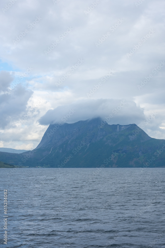 Beautiful view over a Norwegian fjord from the sea Beautiful view over a Norwegian fjord from the sea