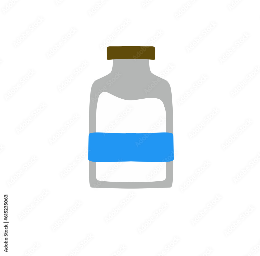 Obraz premium Illustration of a Milk Bottle Vector