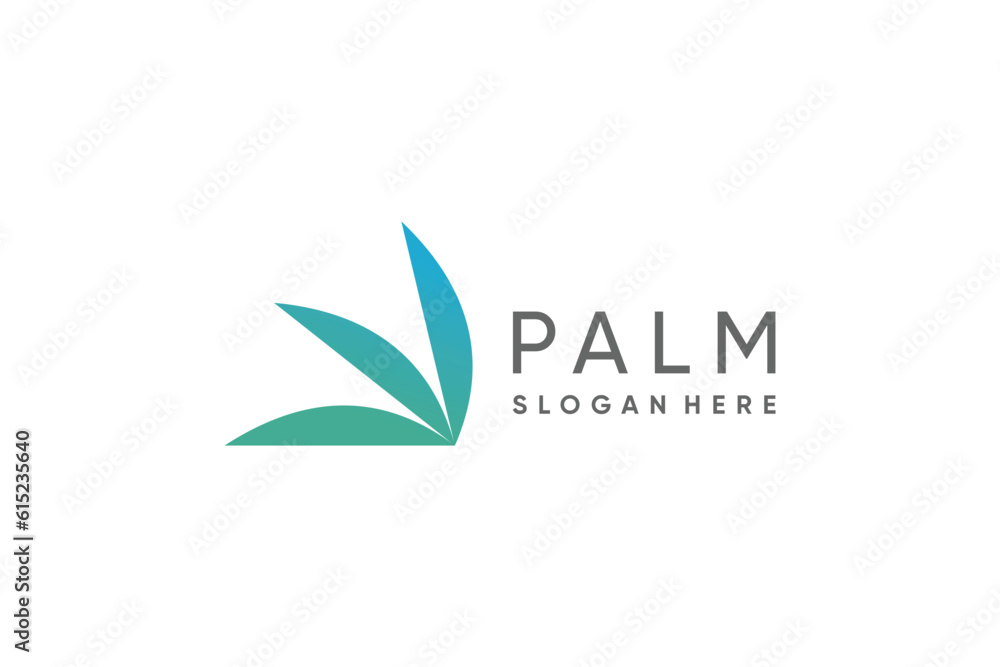 Palm tree logo design vector with modern concept Palm tree logo design vector with modern concept