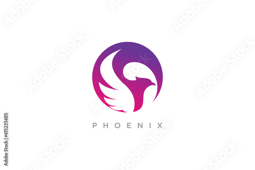 Phoenix logo design vector with modern creative concept