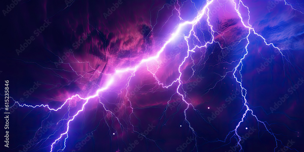 Blue electric lightning background. Generative AI Blue electric lightning background. Generative AI