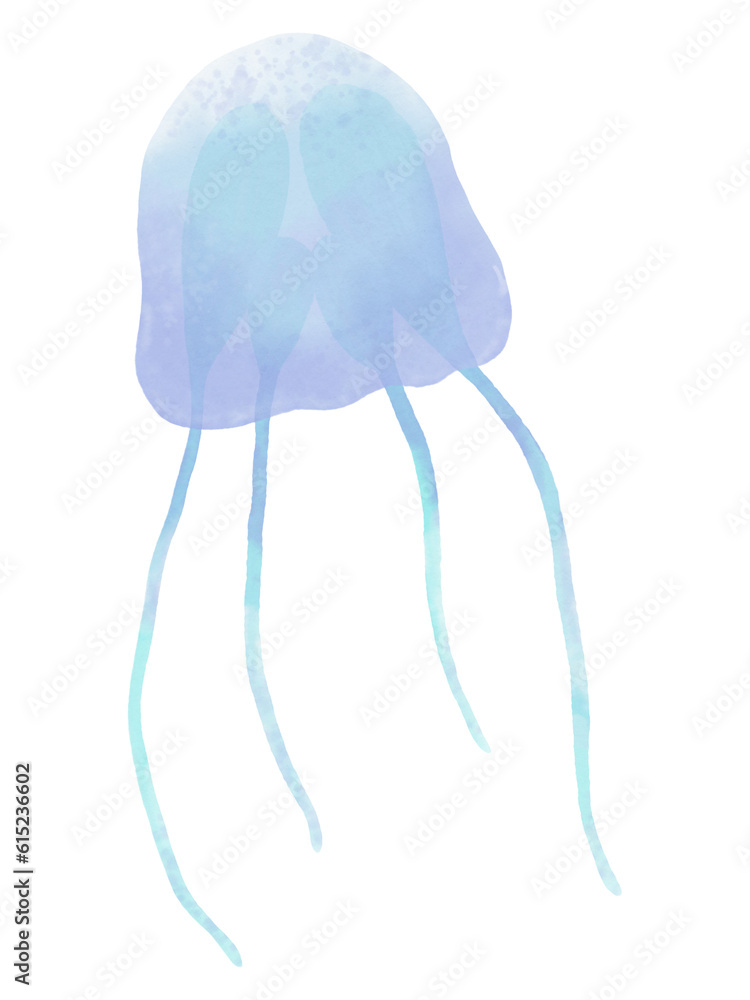 Jelly Fish water color pastel hand drawn illustration Jelly Fish water color pastel hand drawn illustration