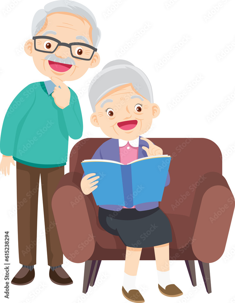 cute family sitting on sofa reading a book together cute family sitting on sofa reading a book together