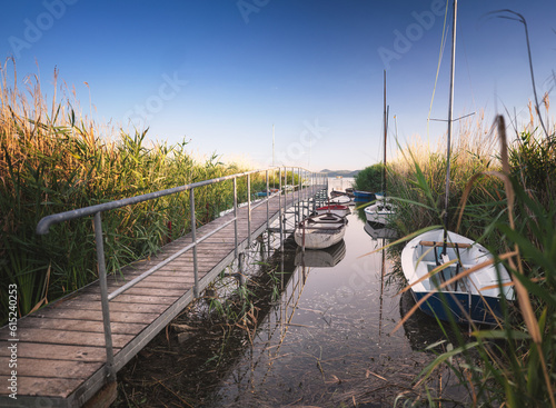 Sailboats in the harbor in ...