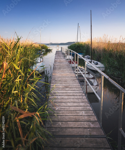Sailboats in the harbor in ...