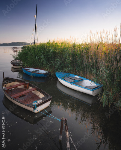 Sailboats in the harbor in ...