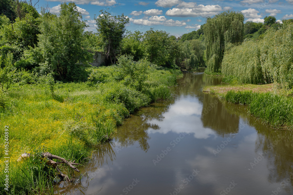 Smotrych river in canyon. Kamianets-Podilskyi, Ukraine.