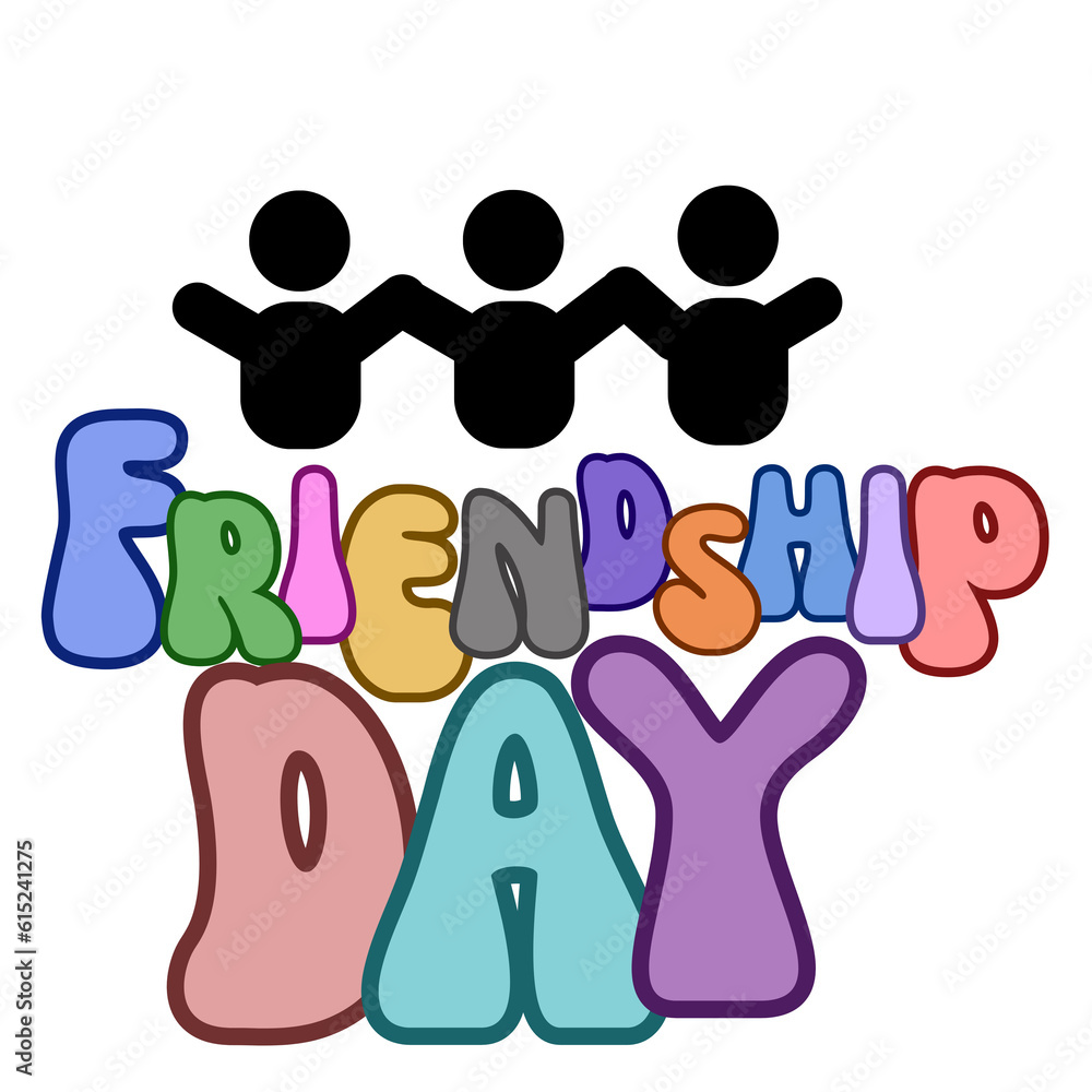 International Friendship Day text typography, calligraphy, lettering ...