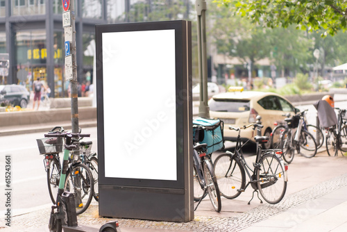 Billboard in the center of Berlin on a well-known shopping street.