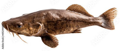 Catfish isolated on the transparent background PNG. AI generative.