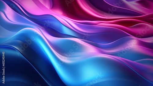 Abstract blue and purple liquid wavy shapes futuristic background