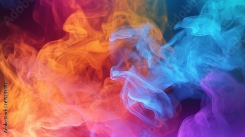 Abstract colorful smoke background