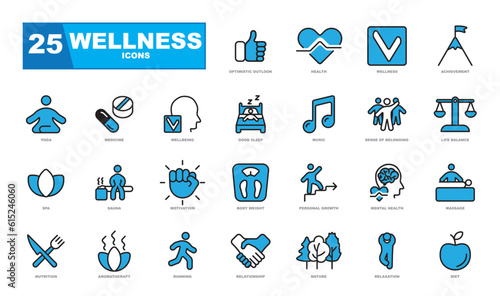 Wellnes icons collection.