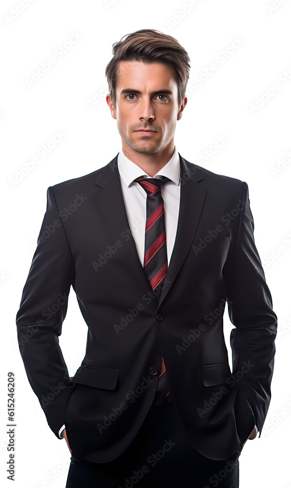 Isolated handsome young man wearing a black suit, standing, looking at the camera cutout on transparent background, ready for architectural visualisation.
Isolated handsome young man wearing a black suit, standing, looking at the camera cutout on transparent background, ready for architectural visualisation.