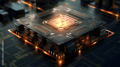 electronic circuit board. Generative AI