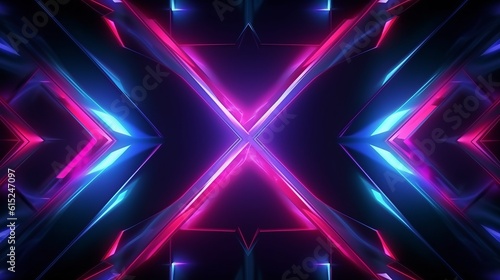 Illustration of a vibrant and abstract background featuring colorful lines and shapes © NK