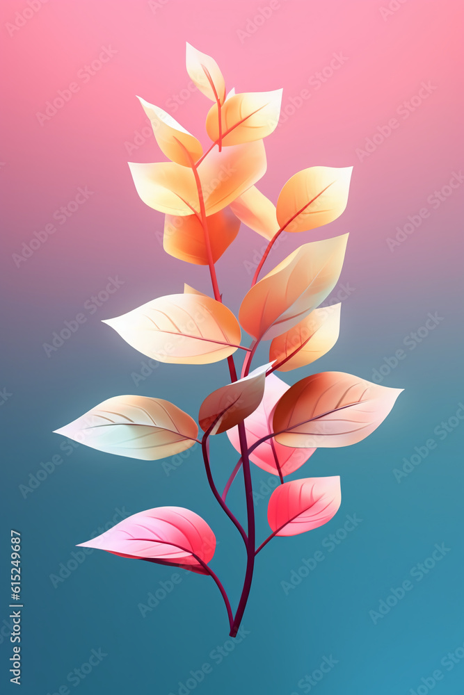 Fototapeta premium A beautiful leaves. AI generative