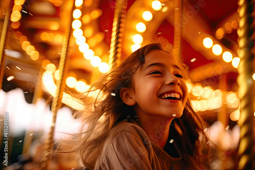 The Carousel's Embrace: Capturing the Magic of Childhood Whimsy. Generative AI