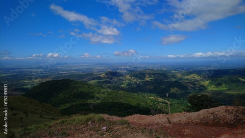 View of the lowlands in Costa Rica from the popular bald mountain