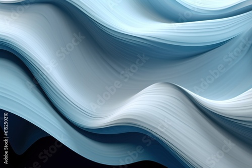 Blue wave abstract background. Illustration AI Generative.