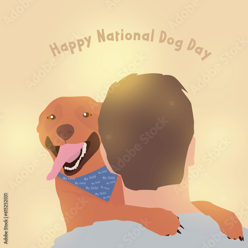 PERRO TIERNO Y FELIZ ABRAZANDO A SU DUEÑO