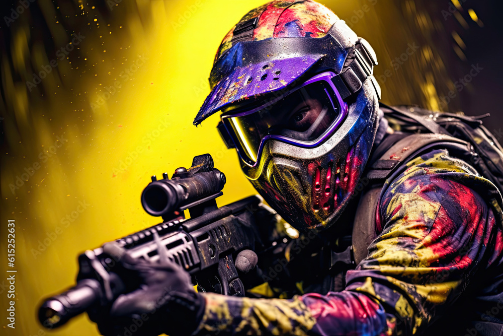 Close-Up Shot of a Player's Colorful Gear. Generative AI Close-Up Shot of a Player's Colorful Gear. Generative AI