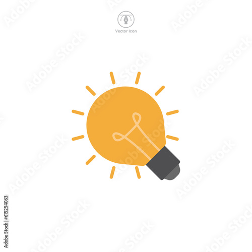 A vector illustration of a lightbulb icon, elegantly designed, featuring fine details, ideal for indicating ideas, solutions, or innovation