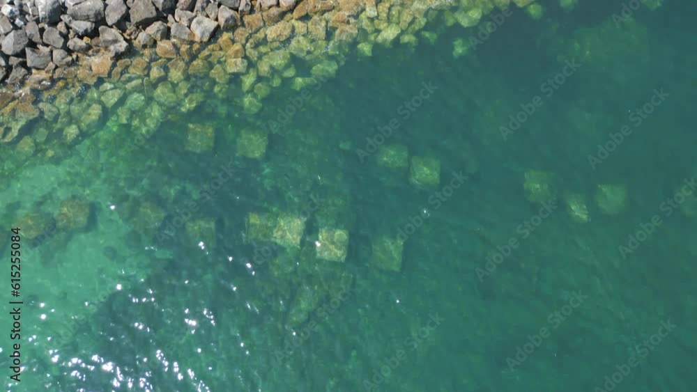 Beautiful drone video of cascais beach