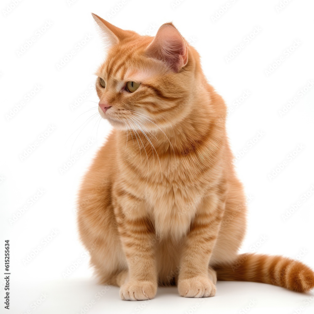 Obraz premium Lambkin Dwarf cat cat isolated on white background. Generative AI