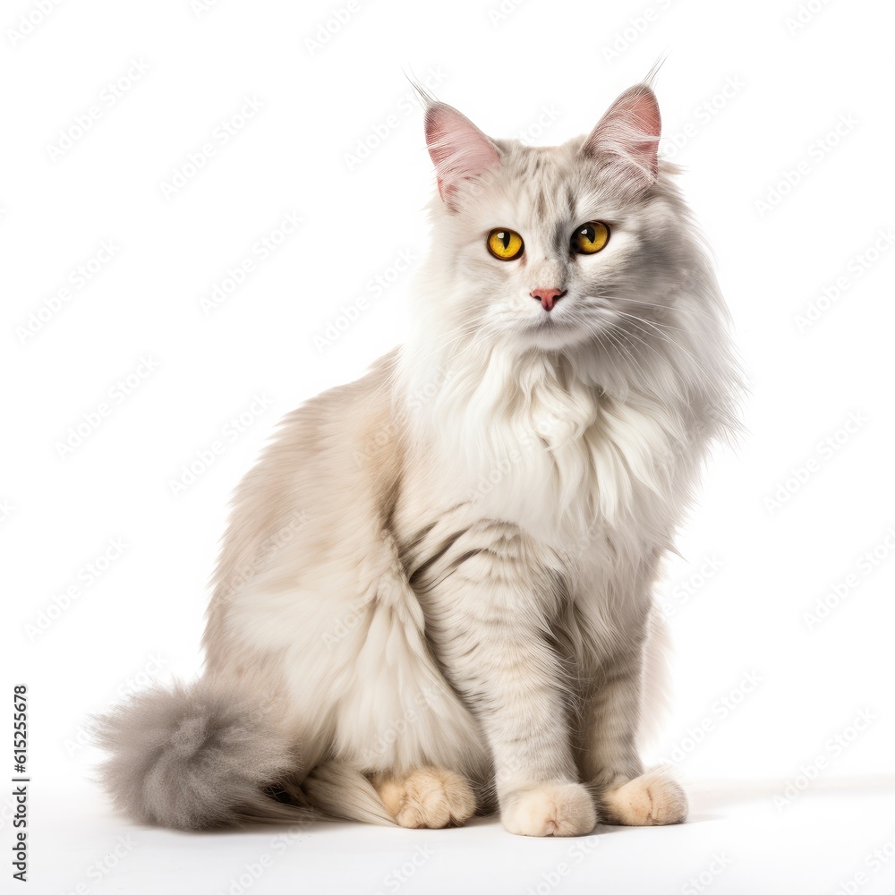 Sam Sawet cat cat isolated on white background. Generative AI