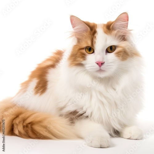 Ragamuffin cat cat isolated on white background. Generative AI © Razvan