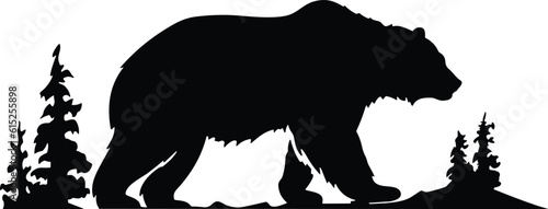 Black Bear Silhouette Vector