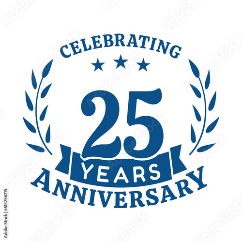 25th anniversary celebration design template. 25 years vector and illustration.