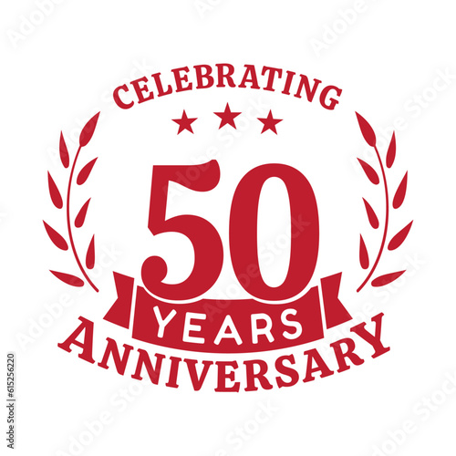 50th anniversary celebration design template. 50 years vector and illustration.