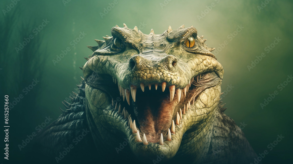 Obraz premium head of a crocodile