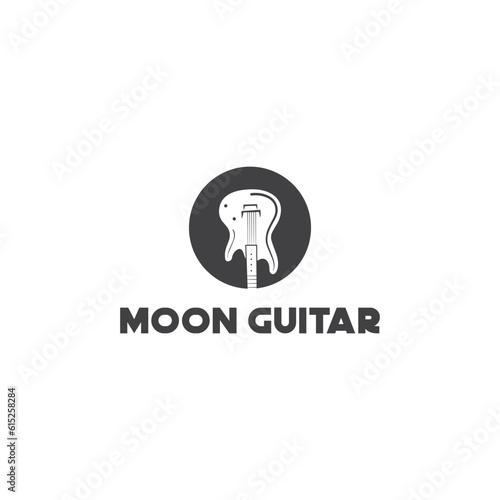 Moon Guitar Logo vector Symbols Vintages Free Download Moon Guitar Logo vector Symbols Vintages - GFXLoad