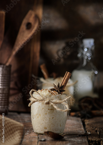 Rice pudding. Traditional Venezuelan sweet.