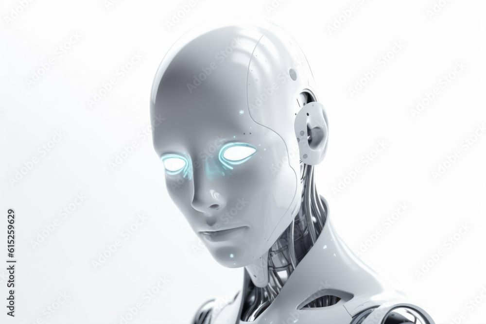woman robot, symbolizing the progress we've made in the field of Artificial Intelligence. highlighting the potential for advancements in AI to revolutionize society. Generative AI Technology. woman robot, symbolizing the progress we've made in the field of Artificial Intelligence. highlighting the potential for advancements in AI to revolutionize society. Generative AI Technology.