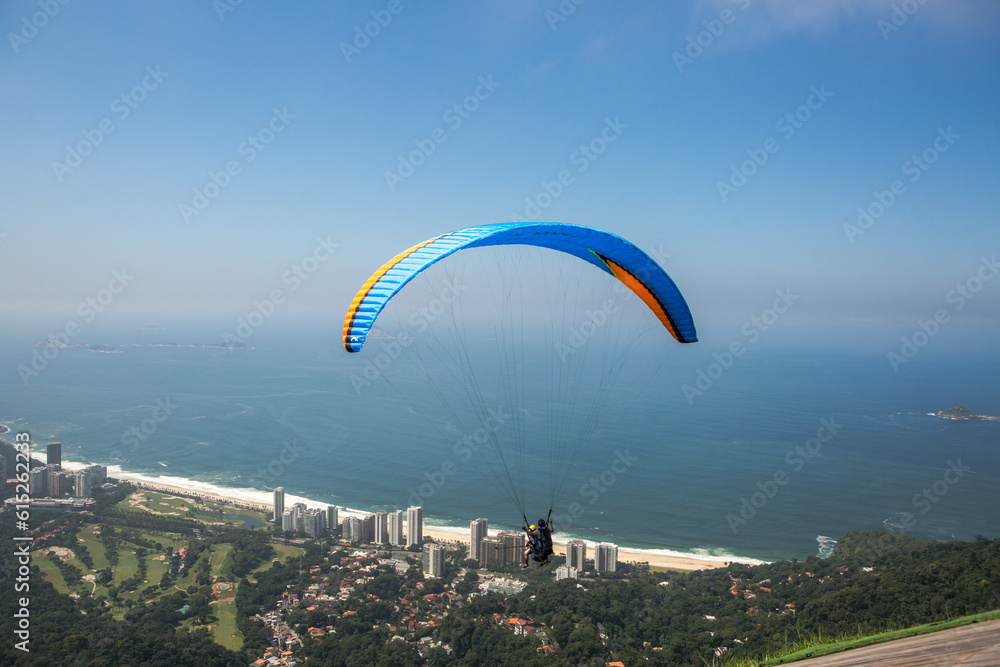 Pedra Bonita, Rio de Janeiro, rampa de asa delta e parapente. Pedra Bonita, Rio de Janeiro, rampa de asa delta e parapente.