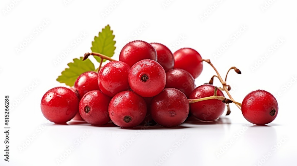 Generative, AI, immunity, cow-berry, shot, fruits, plants, variation, isolated, space, colorful, diet, plant, close-up, autumn, background, herb, cranberry, food, red, berry, healthy, nature, ingredie