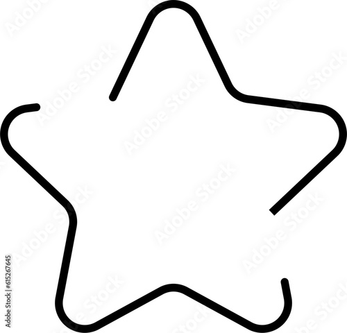Disappear Star Outline Icon Vector