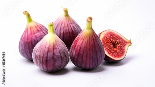 Fig on white background. Created with Generative AI technology.