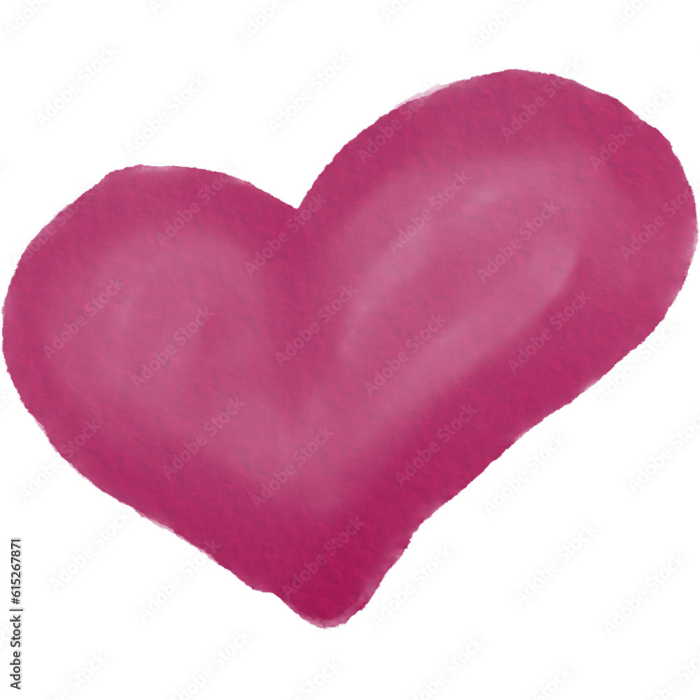 Watercolor Pink Heart Png Illustration Paper Texture