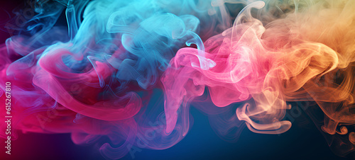 Background with color smoke everywhere. IA generative. © Moon Project