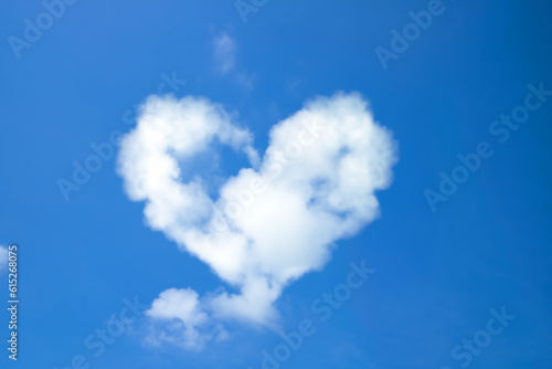 White clouds formed to heart shape use for love concepts and valentine background © Wira SHK
