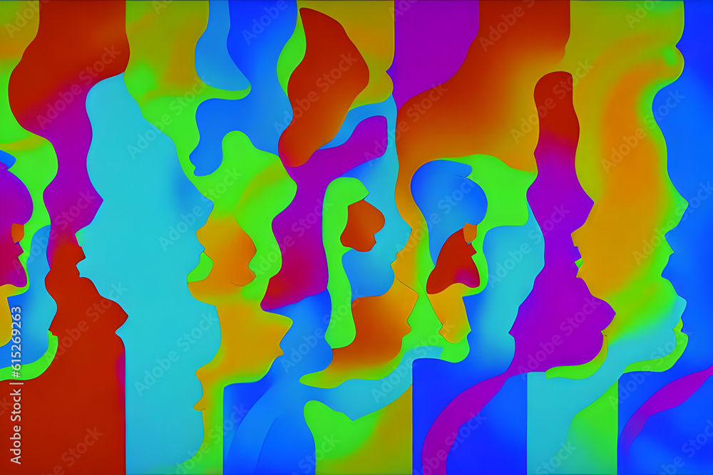 Colorful abstract mental health background created with generative ai Colorful abstract mental health background created with generative ai