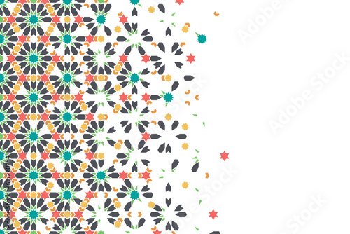 Mosaic gradient design in authentic Arabian style.