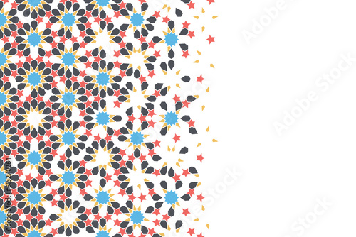 Mosaic gradient design in authentic Arabian style.