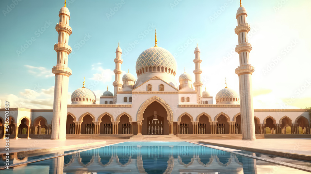 Fototapeta premium Very beautiful Muslim mosque
